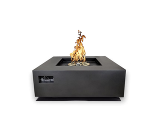 Photo of the square fire table by warming trends with a link to the product page