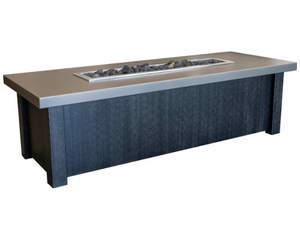 Image of the traditional linear fire table by stoll with a link to the product page.